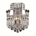 Elegant Lighting Elegant Lighting V8949W12C-RC Corona 2 Light Wall Sconce, Royal Cut Crystals - Chrome V8949W12C/RC